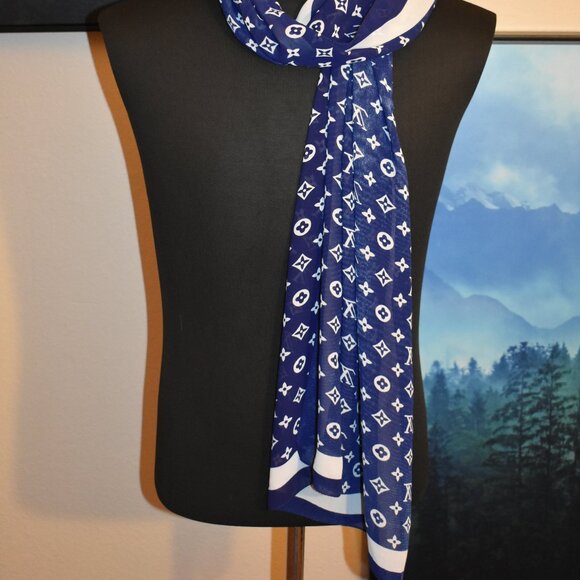 VTG VINTAGE LV RETRO scarf. No tags AT ALL / BUYER DAMAGED ITEM AS IS CONDITION - Picture 4 of 14